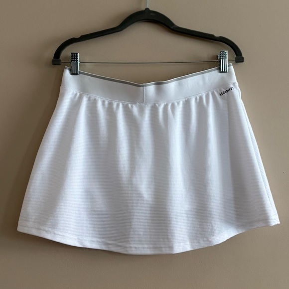 Adidas Sz L Aeroready Pro Athletic Skort White Tennis Golf Built-In Shorts - Picture 3 of 8